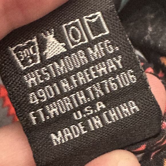 Rock & Roll Cowboy Shirt Mens XL Black Aztec Western Pearl Snap Retro Rodeo - Picture 8 of 12